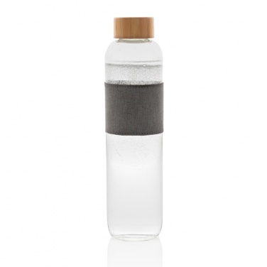 Logo trade promotional product photo of: Impact borosilicate glass bottle with bamboo lid