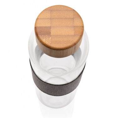 Logotrade promotional giveaway image of: Impact borosilicate glass bottle with bamboo lid