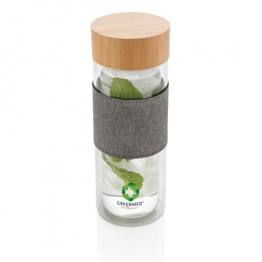 Logo trade corporate gifts picture of: Impact double wall borosilicate glass bottle
