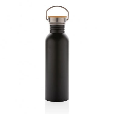 Logo trade corporate gift photo of: Modern stainless steel bottle with bamboo lid