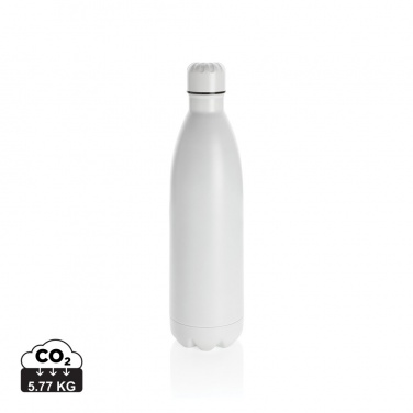 Logo trade promotional merchandise picture of: Solid colour vacuum stainless steel bottle 1L