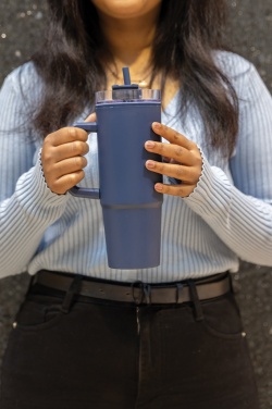 Logotrade advertising product picture of: Tana RCS plastic tumbler with handle 900ml