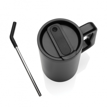 Logo trade promotional items image of: Cube RCS certified recycled steel mug 800ml