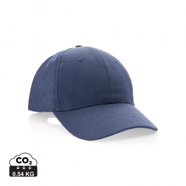 Logo trade promotional products image of: Impact 6 panel 190gr Recycled cotton cap with AWARE™ tracer