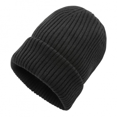 Logo trade promotional giveaways image of: Impact AWARE™  Polylana® double knitted beanie