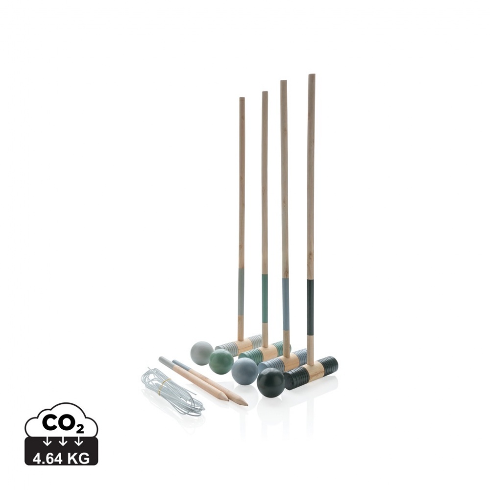 Logo trade promotional merchandise photo of: Wooden croquet set