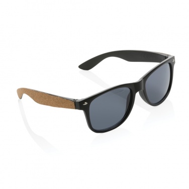 Logo trade promotional giveaways picture of: GRS recycled PC plastic sunglasses with cork