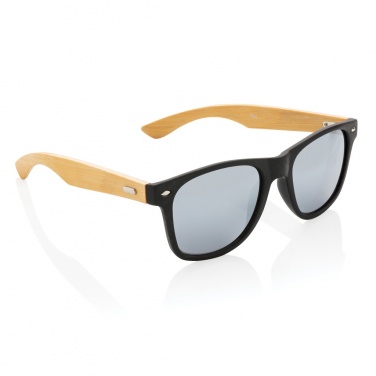 Logo trade advertising product photo of: Bamboo and RCS recycled plastic sunglasses