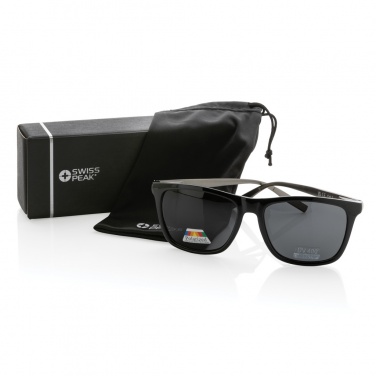 Logo trade business gifts image of: Swiss Peak RCS rplastic polarised sunglasses