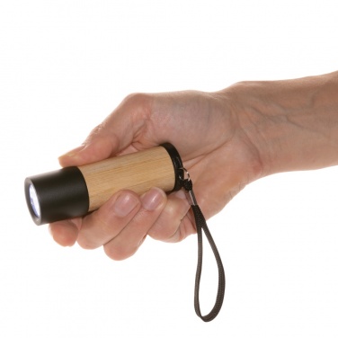 Logo trade promotional giveaway photo of: Bamboo and RCS certfied recycled plastic torch