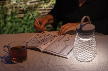 Logotrade promotional items photo of: Aurora RCS recycled plastic USB re-chargeable table lamp