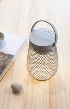 Logo trade advertising products picture of: Aurora RCS recycled plastic USB re-chargeable table lamp