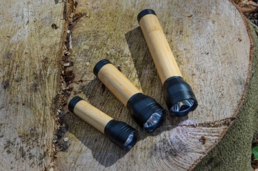 Logotrade advertising product image of: Lucid 3W RCS certified recycled plastic & bamboo torch