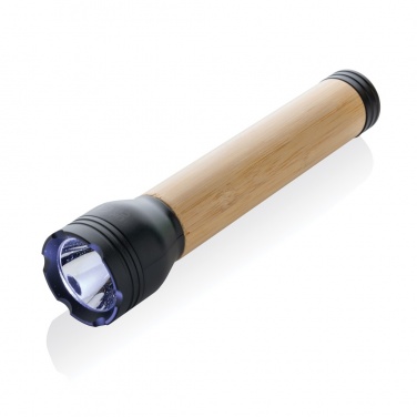 Logotrade promotional products photo of: Lucid 5W RCS certified recycled plastic & bamboo torch