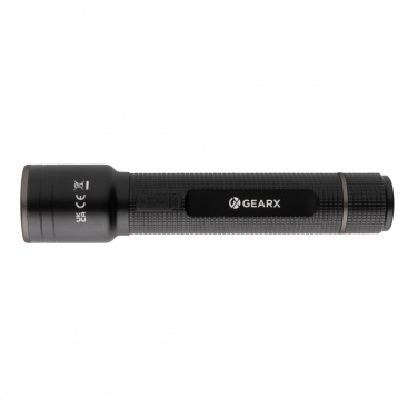 Logo trade promotional gifts picture of: Gear X RCS recycled aluminum USB-rechargeable torch large