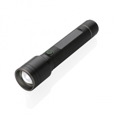 Logo trade promotional merchandise image of: Gear X RCS recycled aluminum USB-rechargeable torch large