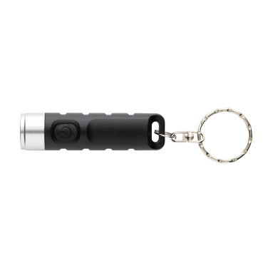 Logotrade advertising product picture of: Globix RCS recycled plastic USB re-chargeable keychain torch