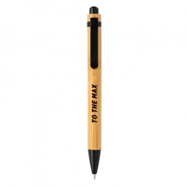 Logo trade promotional giveaways picture of: Bamboo pen