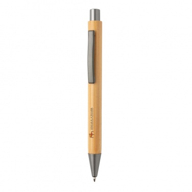 Logo trade promotional giveaways picture of: Slim design bamboo pen