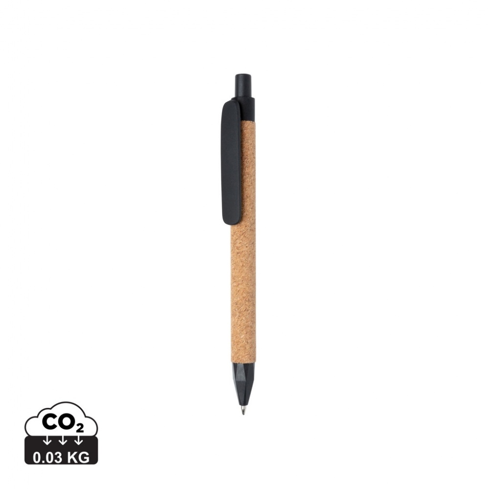 Logo trade promotional products image of: Write wheatstraw and cork pen