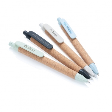Logo trade corporate gifts image of: Write wheatstraw and cork pen
