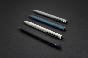 Logotrade promotional giveaway picture of: Kymi RCS certified recycled aluminium pen with stylus