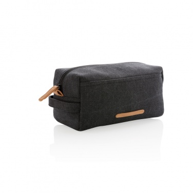 Logo trade promotional merchandise picture of: Canvas toiletry bag PVC free