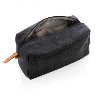Logo trade business gifts image of: Canvas toiletry bag PVC free