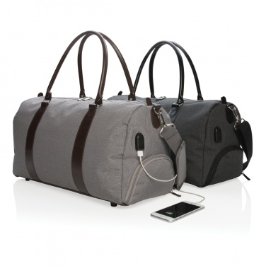 Logotrade promotional item image of: Weekend bag with USB A output