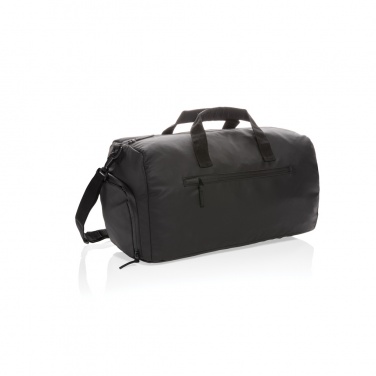 Logo trade corporate gifts image of: Fashion black weekend bag PVC free