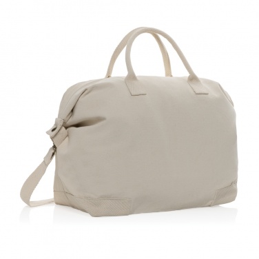 Logotrade promotional items photo of: Kezar AWARE™ 500 gsm recycled canvas deluxe weekend bag