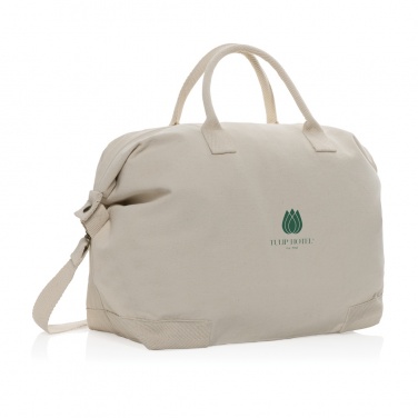 Logotrade corporate gifts photo of: Kezar AWARE™ 500 gsm recycled canvas deluxe weekend bag