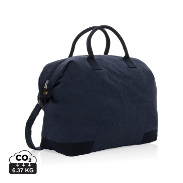 Logo trade promotional gifts image of: Kezar AWARE™ 500 gsm recycled canvas deluxe weekend bag