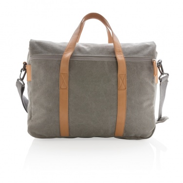 Logo trade business gifts image of: Canvas laptop bag PVC free