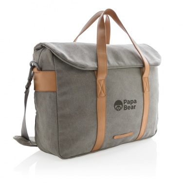 Logo trade promotional products image of: Canvas laptop bag PVC free