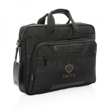 Logotrade promotional gift image of: Swiss Peak AWARE™ RPET Voyager 15.6" laptop bag
