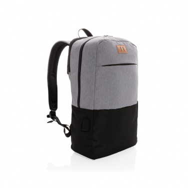Logo trade advertising products picture of: Modern 15.6" USB & RFID laptop backpack PVC free