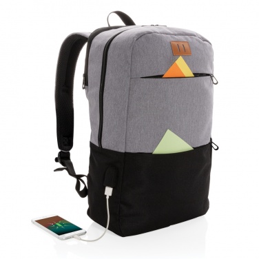 Logotrade advertising product picture of: Modern 15.6" USB & RFID laptop backpack PVC free