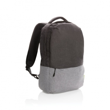 Logo trade business gifts image of: Duo colour RPET 15.6" RFID laptop backpack PVC free