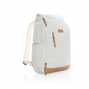 Logo trade promotional items image of: Impact AWARE™ 16 oz. recycled canvas 15" laptop backpack