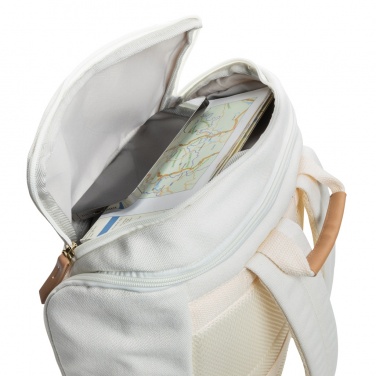 Logotrade promotional merchandise image of: Impact AWARE™ 16 oz. recycled canvas 15" laptop backpack
