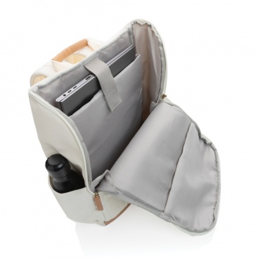 Logo trade promotional items image of: Impact AWARE™ 16 oz. recycled canvas 15" laptop backpack