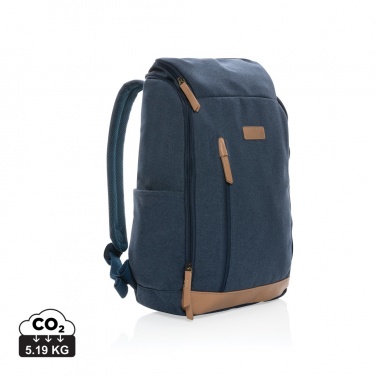 Logo trade promotional products picture of: Impact AWARE™ 16 oz. recycled canvas 15" laptop backpack