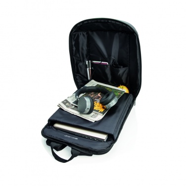 Logo trade promotional giveaways image of: Madrid anti-theft RFID USB laptop backpack PVC free