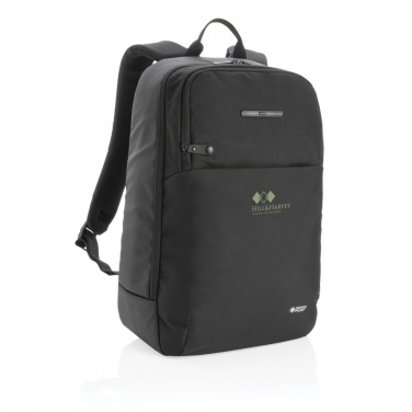 Logotrade advertising products photo of: Swiss Peak laptop backpack with UV-C steriliser pocket