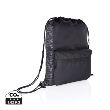 Logo trade business gift photo of: AWARE™ RPET Reflective drawstring backpack