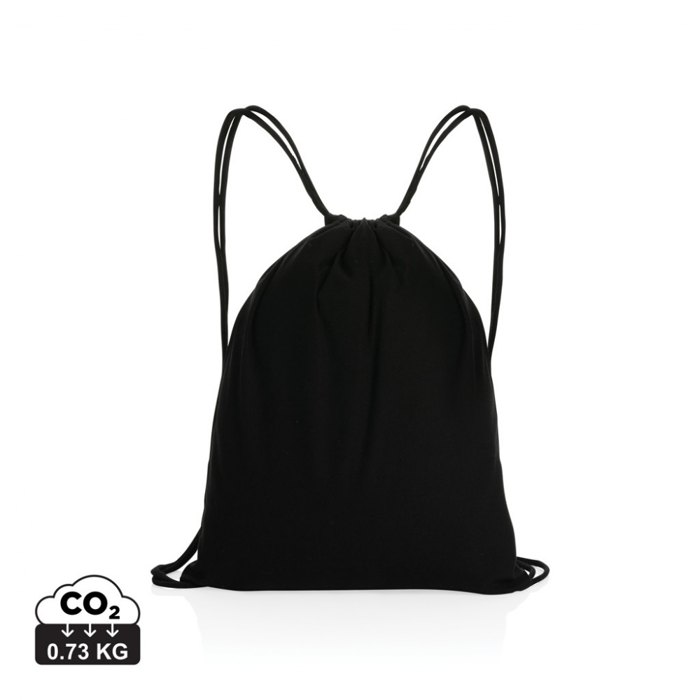 Logo trade promotional items image of: Impact AWARE™ recycled cotton drawstring backpack 145g