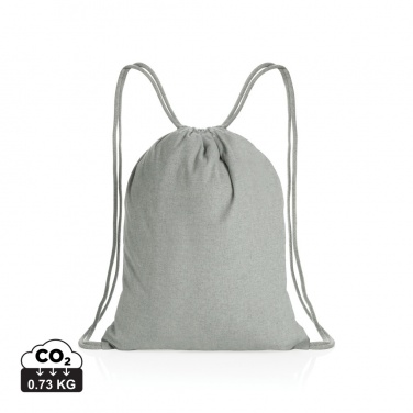 Logotrade promotional item picture of: Impact AWARE™ recycled cotton drawstring backpack 145g
