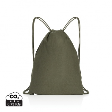 Logo trade promotional products image of: Impact AWARE™ recycled cotton drawstring backpack 145g