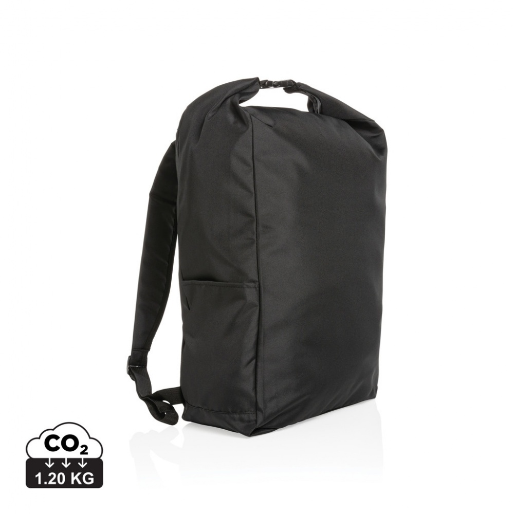 Logotrade promotional gift picture of: Impact AWARE™ RPET lightweight rolltop backpack